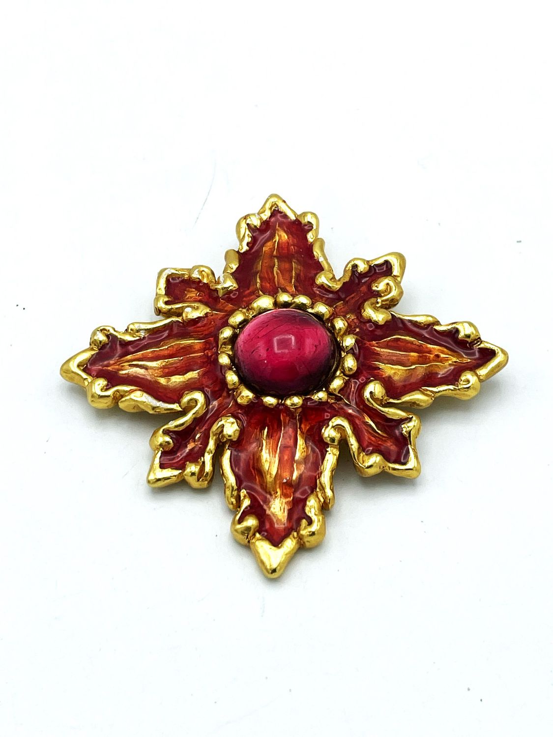 Vintage Brosche von Christian Lacroix Paris, emailliert aus den1990ger Jahren