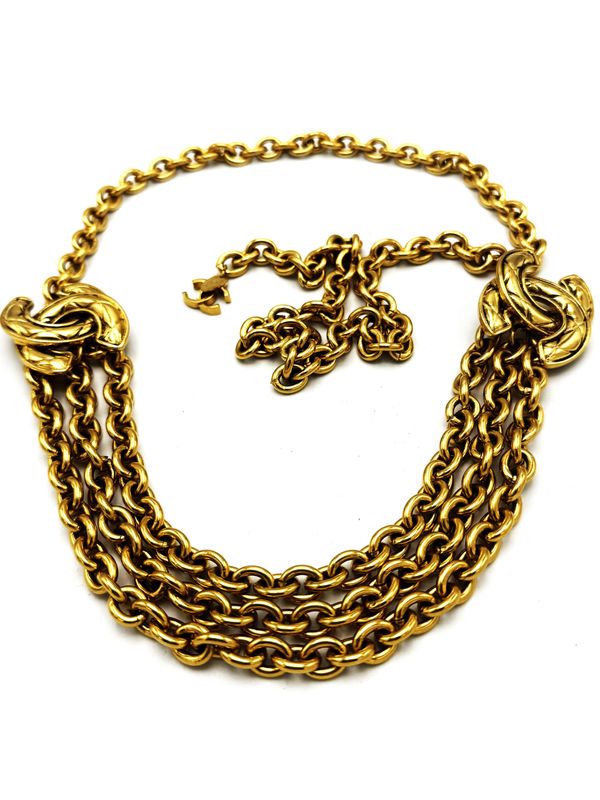 CHANEL KETTE oder GÜRTEL, vergoldet, signiert 1991 (Made in France)