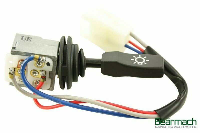 Interruptor  mando de volante de luces posición, cortas de Land Rover Defender 300, TD5, TD4, Puma REF AMR6104