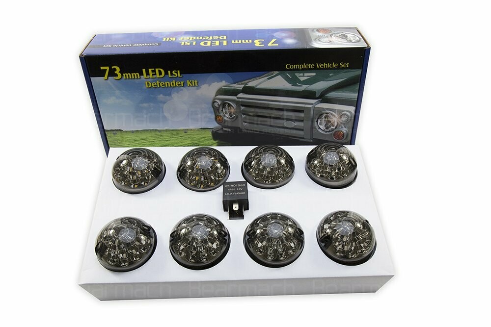 Kit pilotos  73mm Led ahumados Land Rover Defender REF BA 9720BM