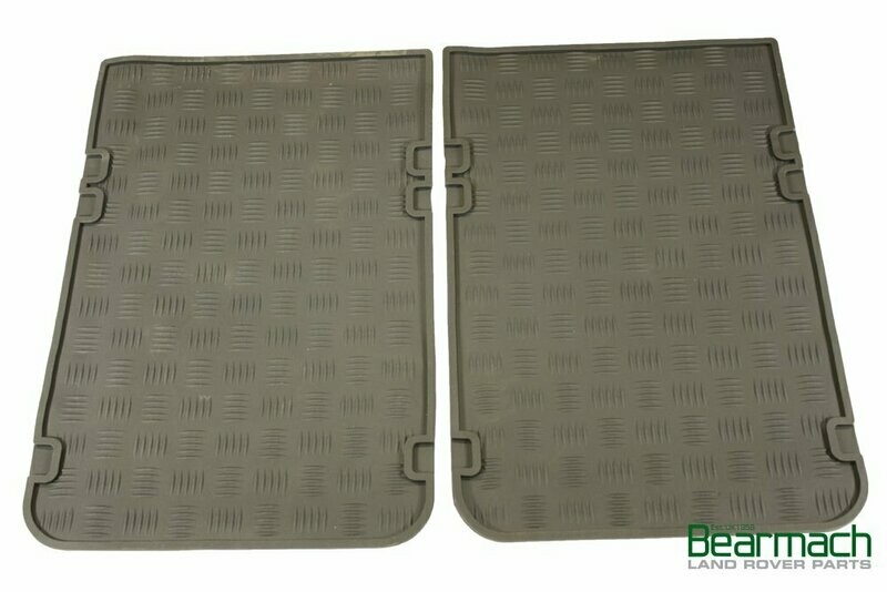 Juego de Alfombrillas de goma de  2ª  fila , para Land Rover Defender modelo 110 .