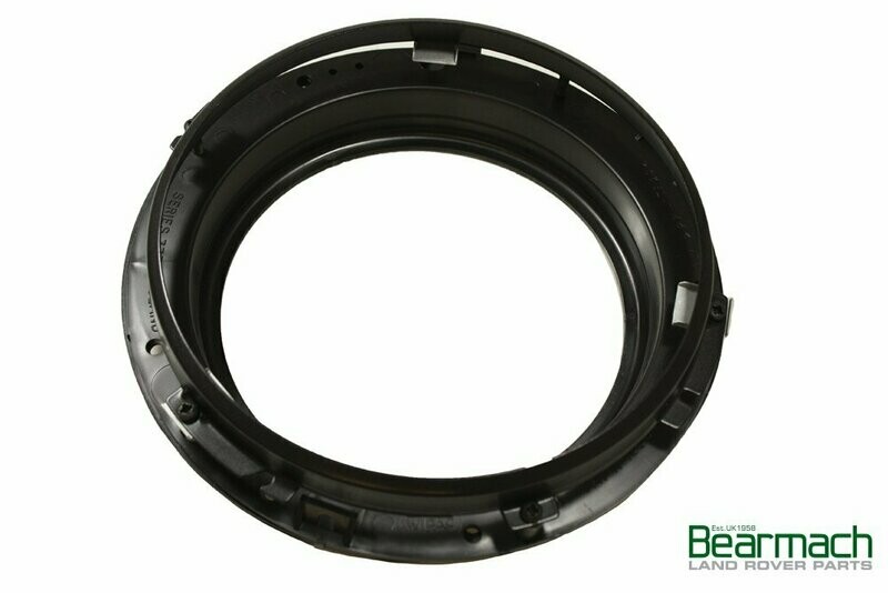 Carcasa de faro con bisel negro, Land Rover Defender y Range Rover Classic. REF STC1613