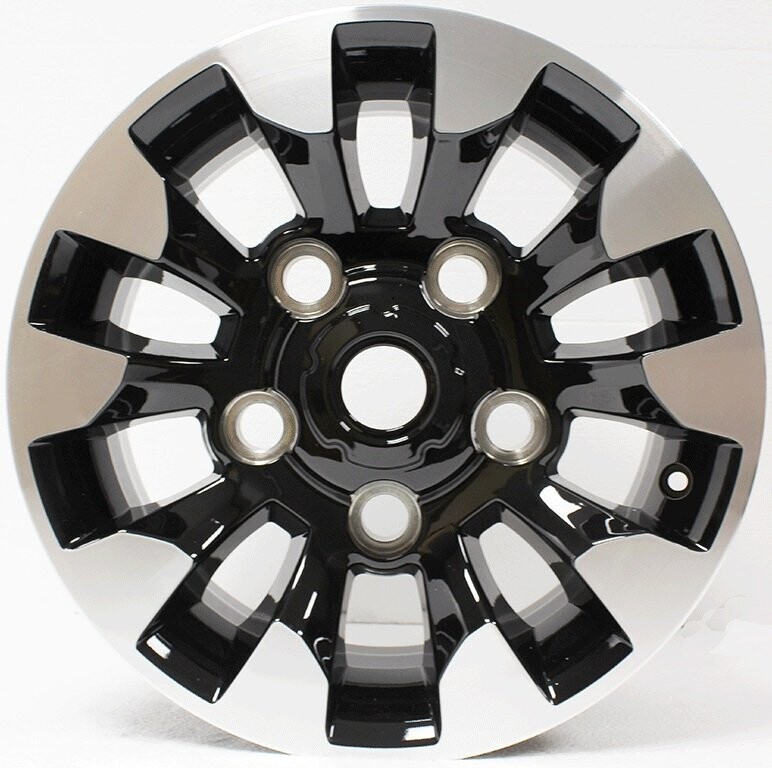 Llanta de  16" Sawtooth X Tech Alloy , Land Rover Defender, Discovery serie 1, Range Rover Clasic. Negro- Plata REF GA6634