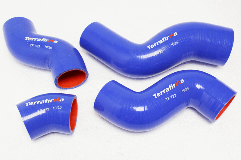 Kit de manguitos de silicona Azul para turbo Land Rover  Discovery 2 , modelo TD5 . REF TF723