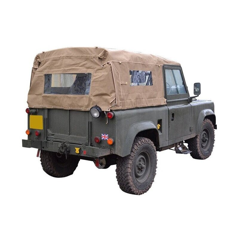 Oferta! Lona techo con ventanas laterales y trasera Land Rover Defender 90. REF ext202-12sac