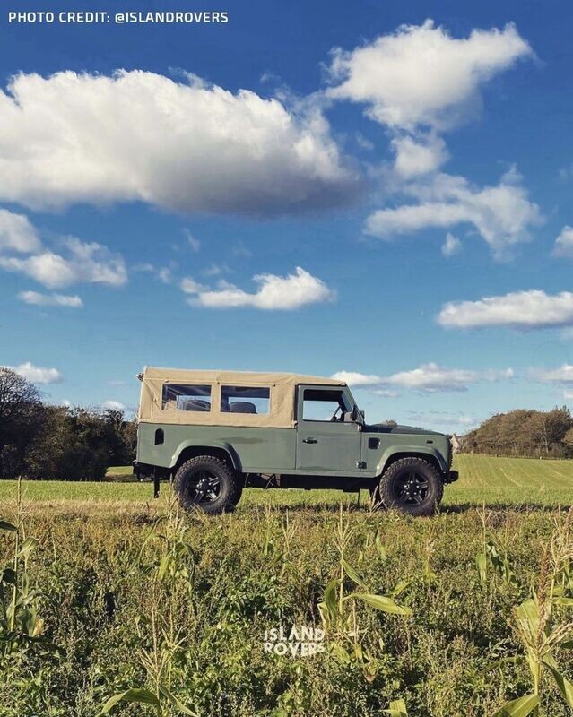 Lona techo con ventanas laterales y trasera Land Rover Defender 110. REF ext211-13sac