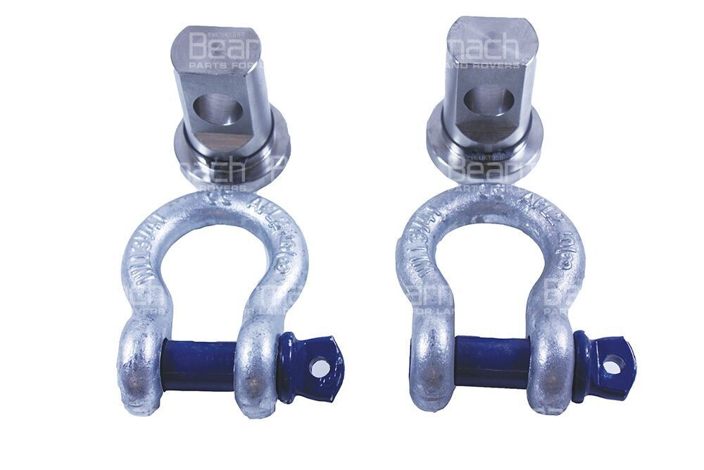 Puntos de anclaje, rescate para paragolpes de hierro, Land Rover Defender, Discovery 1, 2. Range Rover Clasic y P38.