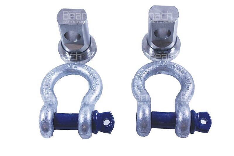 Puntos de anclaje, rescate para paragolpes de hierro, Land Rover Defender, Discovery 1, 2. Range Rover Clasic y P38.