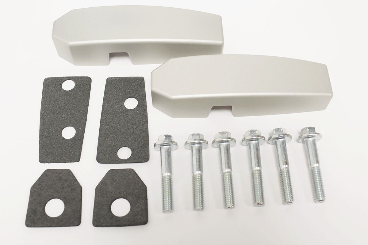 Kit bisagras de aluminio para parabrisas mamparo en plata, LR Defender REF ga1142