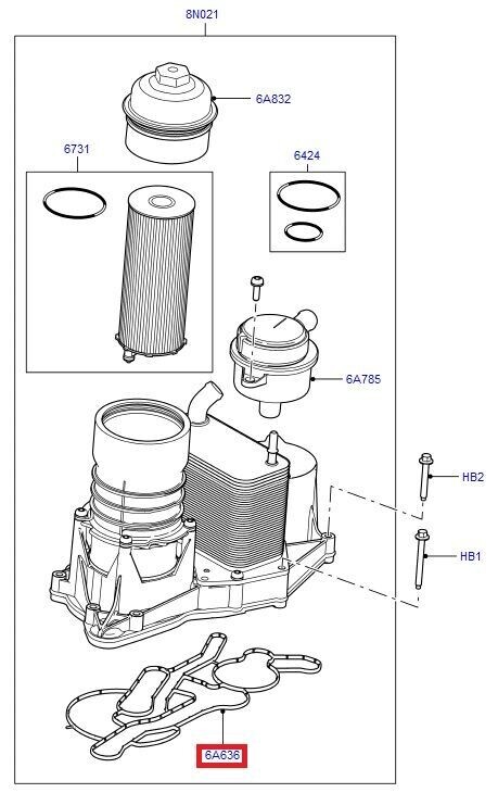 junta enfriador aceite Range Rover L322 diésel 3.6, Ranger Rover Sport 3.6 junta enfriador aceite Range Rover L322 diésel 3.6, Ranger Rover Sport 3.6