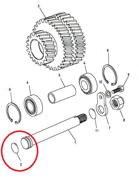 Torica eje intermedio transfer Land Rover Defender, Land Rover Discovery 1 y 2.