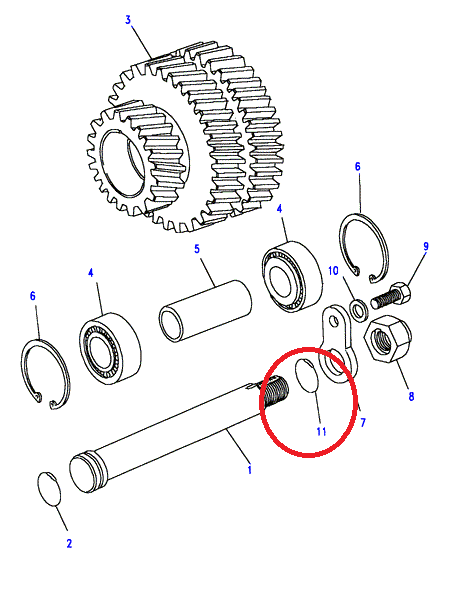Torica eje intermedio transfer Land Rover Defender, Land Rover Discovery 1 y 2.