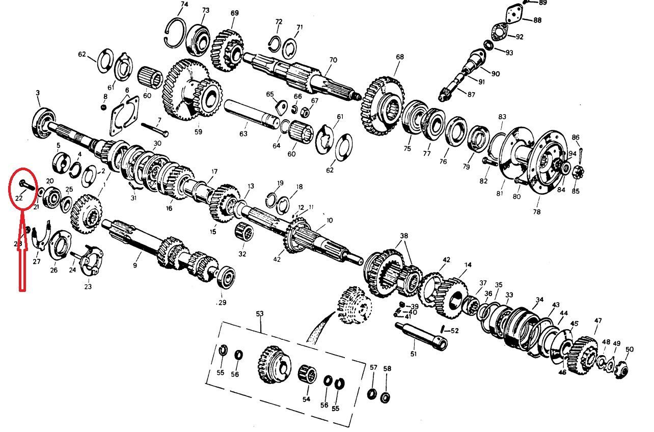 tornillo de CAJA DE CAMBIOS LAND ROVER SERIES SANTANA  Ref. 183262
