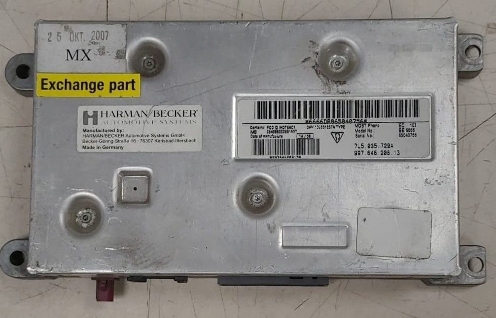 Centralita ECU  control telefono Porsche Cayenne 4.5 V8 340cv  2003-2007  OEM 7L5035729A