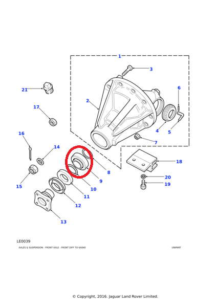 RODAMIENTO exterior piñon de ataque grupo  LAND ROVER Defender y RANGE ROVER P38 ref STC1155   STC2808