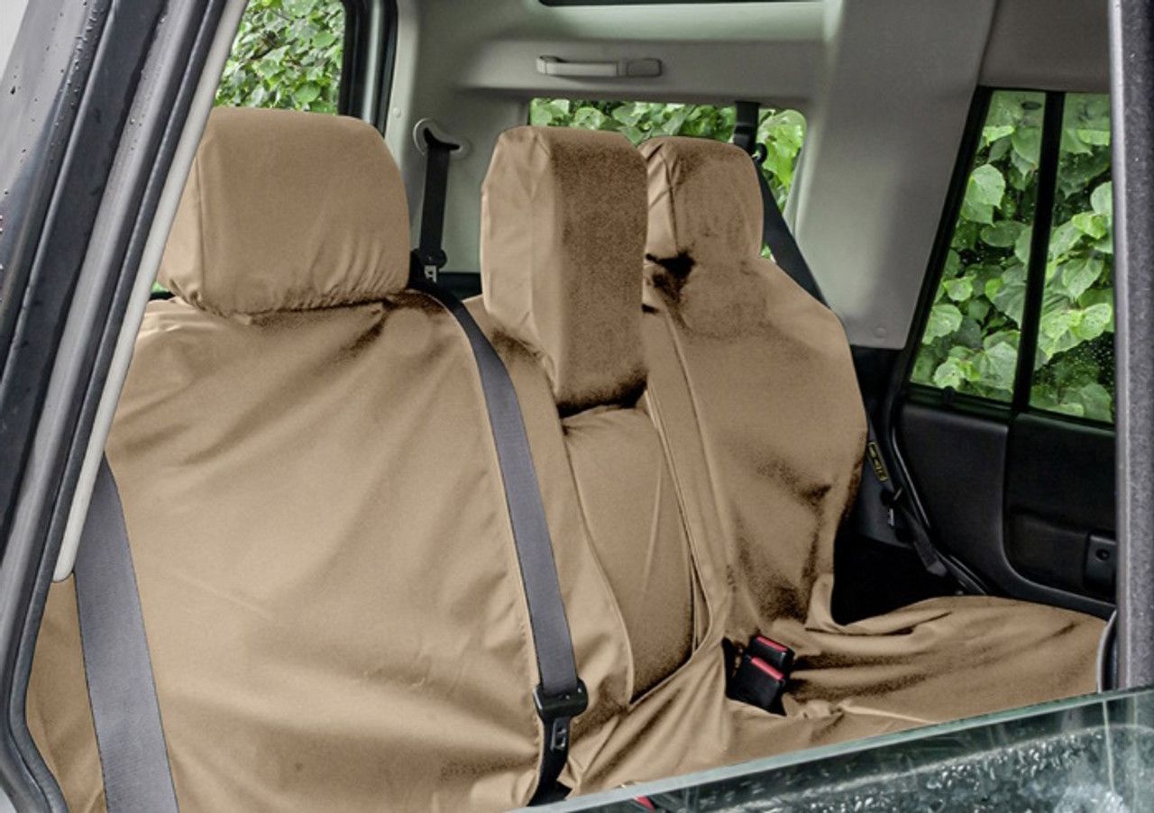 Juego fundas impermeables asientos traseros  crema Land Rover Discovery 2  REF DA3663SAND