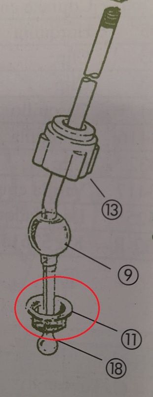 casquillo bola palanca de cambios, de Land Rover Serie 2, 3 Santana motor 2.25 y 2.5 , 4 velocidades REF 219721