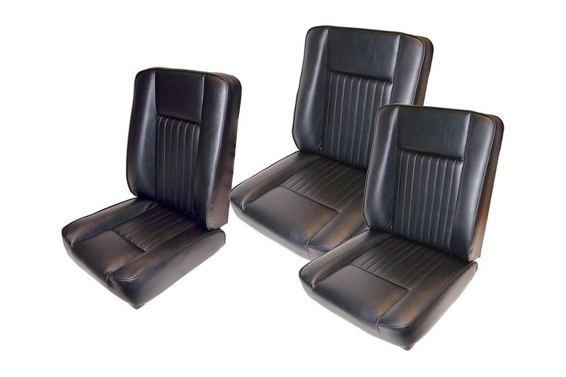 Asientos  de Land Rover Santana delanteros juego de tres asientos modelo deluxe, negro REF GA4298