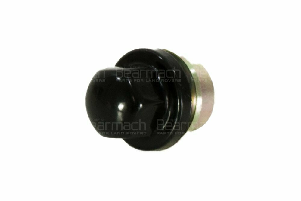 Tuerca para llanta de aluminio ,Range Rover Clasic , Land Rover Defender, Discovery 1 acabado negro ​brillo embellecedor ref. RRD500560B