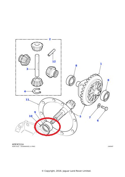 RODAMIENTO interior piñon de ataque grupo  LAND ROVER Y RANGE ROVER  ref 539706