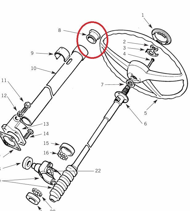 Rodamiento columna direccion LAND ROVER SERIE SANTANA  ref. RTC324