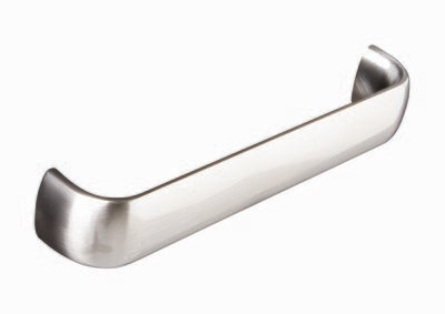 Wide D handle, Brushed steel