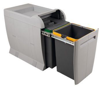 City waste bins 400, 450 and 600, Size: For 400 units fitted with 2 x  12 litre bins