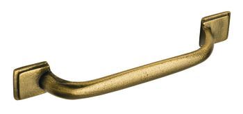 Pull Handle, Cast Iron,  Varaita aged brass effect