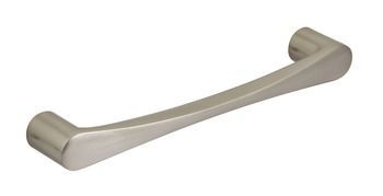D Pull Handle, Zinc Alloy, Fixing Centres 160 mm, Devon Stainless steel effect