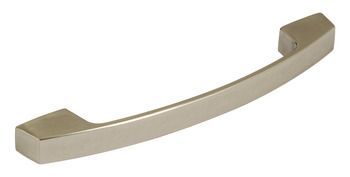 Bow Handle, Aluminium, Fixing Centres 128-160 mm, Florence Brushed nickel,