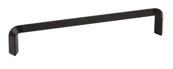 D Pull Handle, Zinc Alloy, Fixing Centres 160-320 mm, Lines Matt black finish,