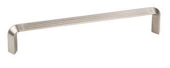 D Pull Handle, Zinc Alloy, Fixing Centres 160-320 mm, Lines Brushed nickel finish