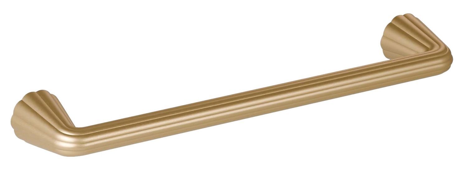 Pull Handle, Zinc Alloy, Fixing centre 160 mm, Scallop Matt brass effect