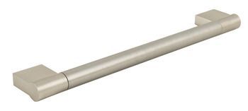 Bar Handle, Zinc Alloy Ends with Stainless Steel Tube, Fixing Centres 192 mm, Keyhole, Gigi Stainless steel effect