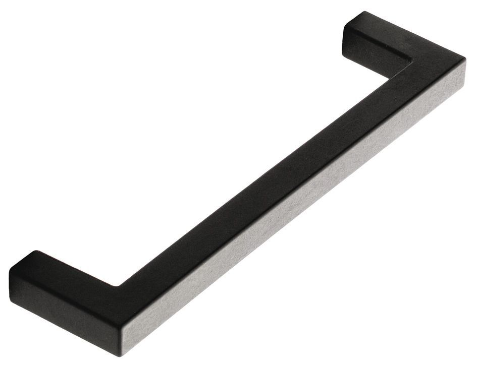 Pull Handle, Fixing Centres 128 mm, Square10 Dyed black