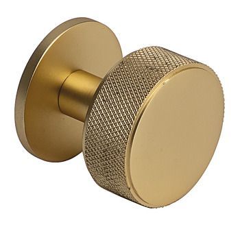 Knob, Mild steel, Ø 38 mm, Harlington Satin Brass