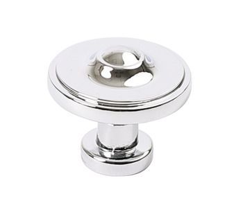 Knob, Zinc Alloy, Ø 33 mm, Ariel Polished chrome