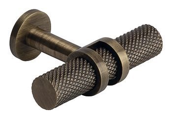 Double Ringed T Knob, Iron, Ø18 mm, Barchester Antique bronze