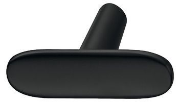 Knob,  Zinc Alloy, Ø 46 mm, Pebble , Matt black
