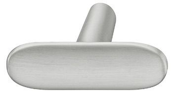Knob,  Zinc Alloy, Ø 46 mm, Pebble , Brushed nickel plated