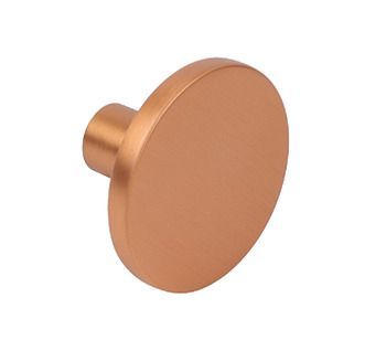 Knob, Zinc Alloy, Ø 41 mm, Brushed copper