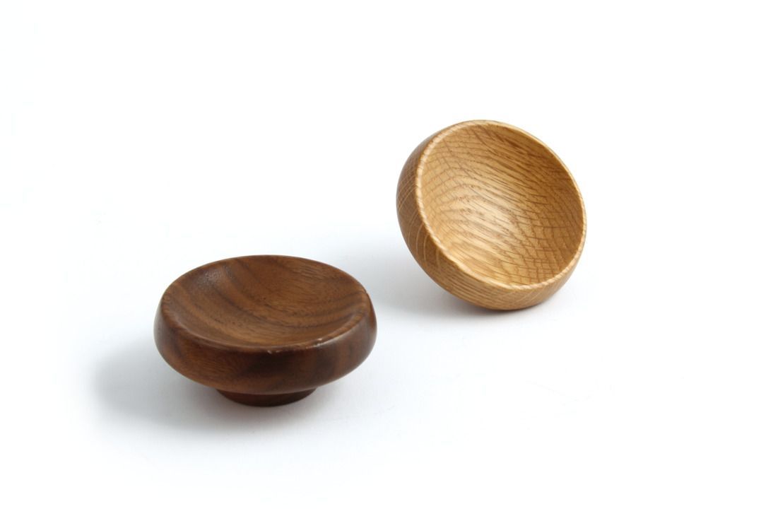 Knob, Wood, Unfinished/Lacquered, Ø 67 mm, Cadogan Walnut lacquered, Ø 67 mm