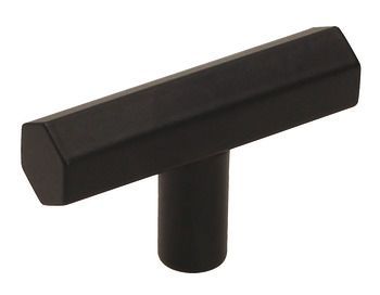 T Knob, Steel, Ø 12 x 50 mm, Pencil Matt black finish