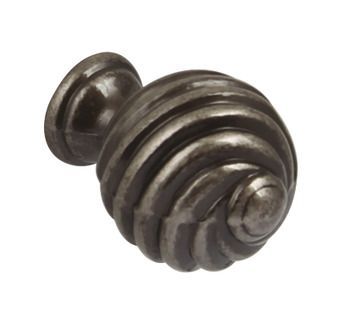 Knob, Zinc Alloy, Ø 30 mm, Twister Antique pewter