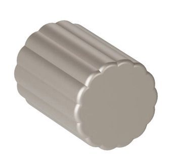 Knob, Zinc alloy, Ø 21, Scallop Titanium effect