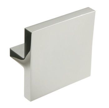 Knob, Zinc Alloy, Height 60 mm, Width 60 mm, Amber Polished chrome finish