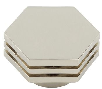 Knob, Brass, Ø 40 mm, Nile Polished nickel