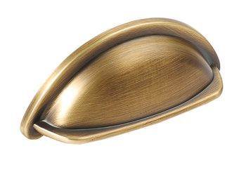 Cup Pull Handle, Zinc Alloy, Fixing Centres 76 mm, Ariel Antique bronze