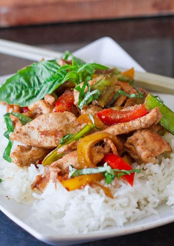 Chicken Oyster Sauce with Rice