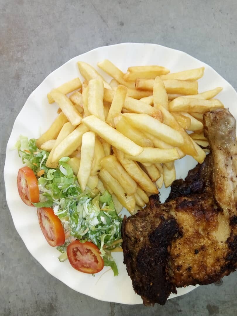Grilled/Fried Chicken Pakora with French Fries